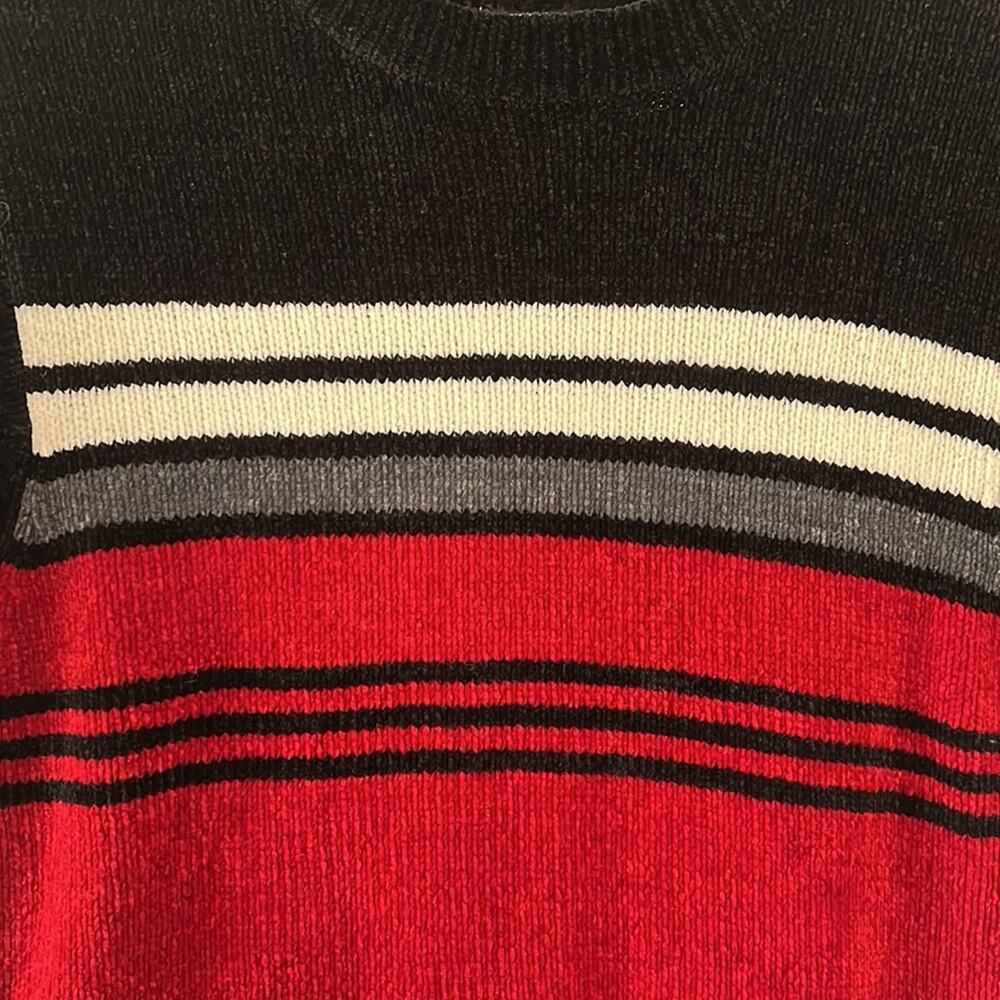 Vintage 90’s New Moves Acrylic Stripes Crop Sweater Top - Picture 3 of 11